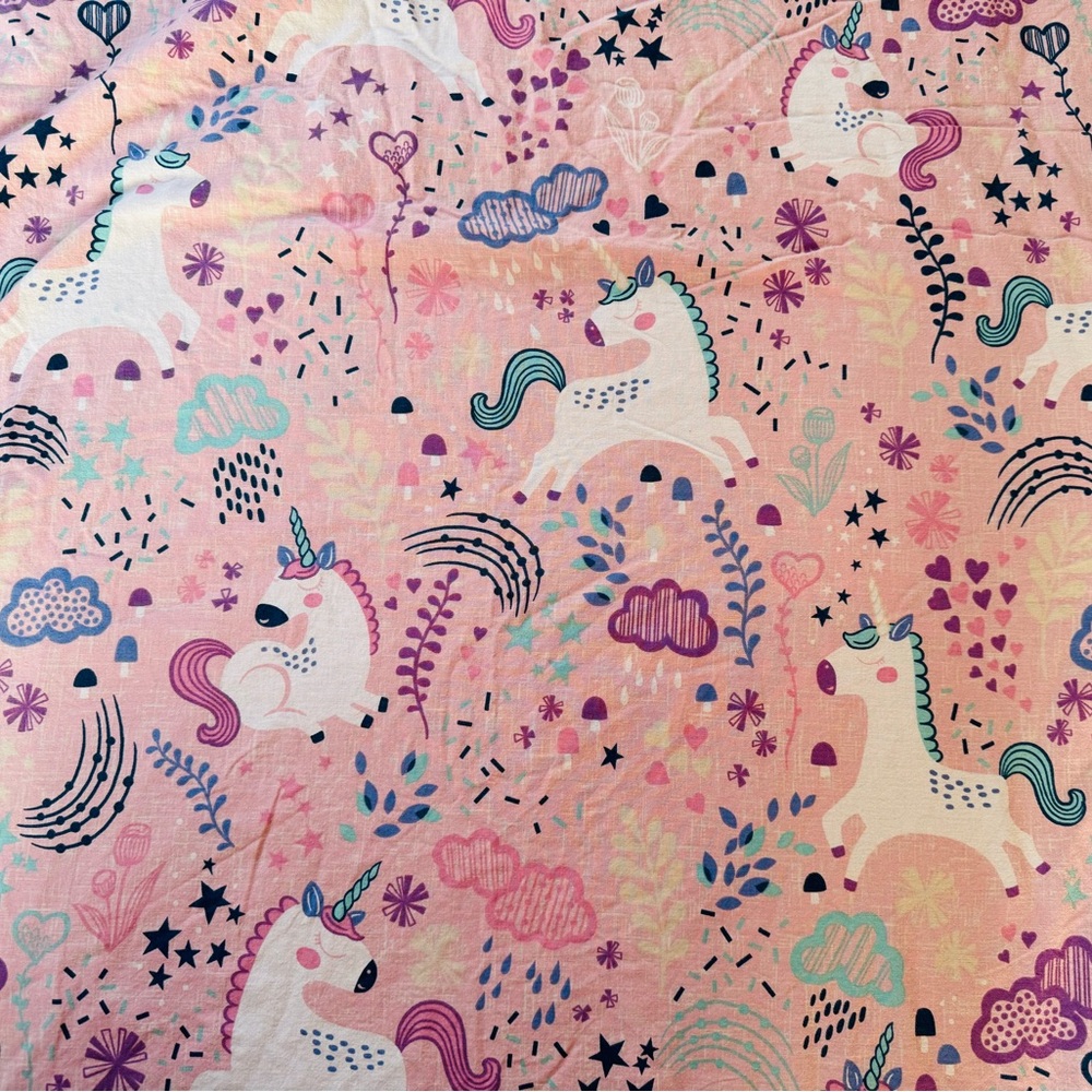 Cute Duvet Cover for kids bed, Unicorn print, Full size